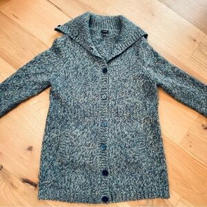 TALBOTS Cowl Neck Long Cardigan